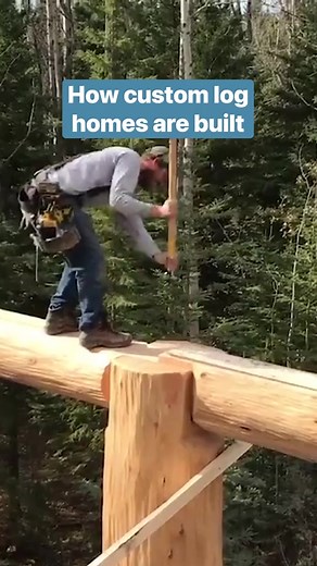 1.8M views · 85K reactions | Once the shell of a log home is complete, it's dismantled, labeled, and transported to its final location! | Log Cabin Lover | Facebook