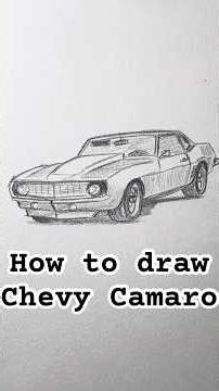 How to draw a 1969 Chevy Camaro easy drawing tutorial ✏️🔥
