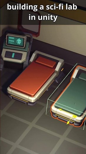 Building a sci fi lab in Unity #lowpoly #leveldesign #blender