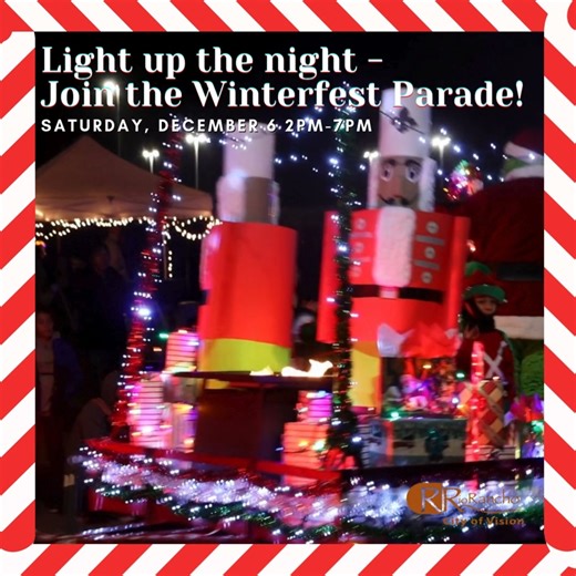 CITY OF RIO RANCHO WINTERFEST PARADE We're looking for fun, festive parade participants to join us on December 6th! Grab your friends, family, or coworkers and show off your holiday spirit - bring a float and spread cheer all along the parade route! ❄️⛄️ Parade participants are encouraged to decorate floats with LED lights. Must register online to participate in parade at https://anc.apm.activecommunities.com/rioranchoparksandrec/activity/search/detail/12111?onlineSiteId=0&from_original_cui=true