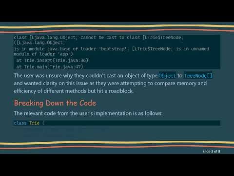 How to Fix java.lang.ClassCastException When Implementing a Trie in Java