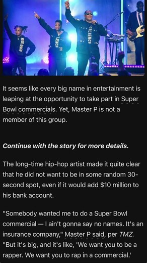 Hip-Hop Legend Turned Down $10 Million Super Bowl Commercial Offer