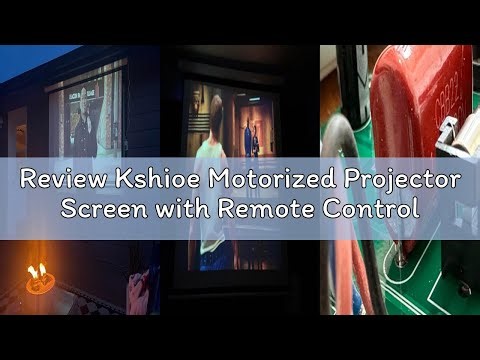Review Kshioe Motorized Projector Screen with Remote Control, No Wrinkles, Without Dents, HD Screen,