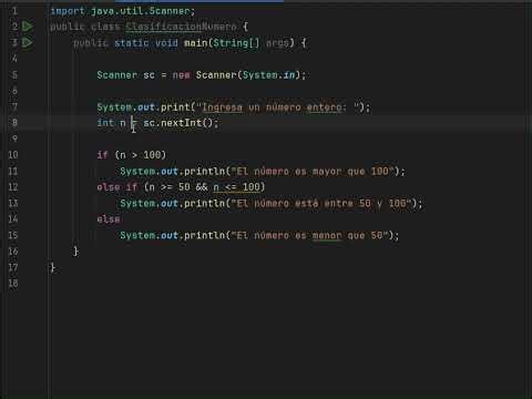 Clasificación de un Numero en Java. Codigo Explicado