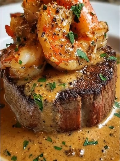 Filet Mignon with Creamy Mushroom Sauce Indulgent Weeknight Delight Ingredients Filet Mignon 4 filet mignon steaks (6–8 oz each) Salt & freshly ground black pepper 2 tbsp olive oil 1 tbsp butter 2 cloves garlic, smashed Fresh thyme or rosemary sprigs Creamy Mushroom Sauce 2 tbsp butter 8 oz mushrooms (cremini or button), sliced 1 small shallot, finely chopped (or ¼ cup onion) 2 cloves garlic, minced ½ cup beef broth ½ cup heavy cream 1 tsp Dijon mustard 1 tsp fresh thyme (or ½ tsp dried) Salt & 