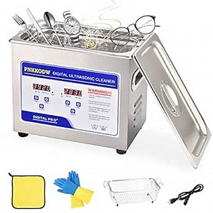 Professional Ultrasonic Cleaner 3.2L Lab Sonic Cleaner Ultrasonic Parts Cleaner with Digital Timer and Heater for Jewelry Rings Diamond Watch Glasses Small Dental Instrument
