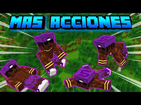 ¡¡¡MAS MOVIMIENTOS PARA EL PERSONAJE!!! | More Body Actions Addon Minecraft Bedrock 1.19