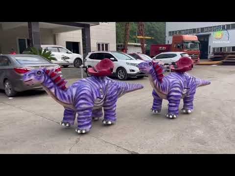Outdoor Playground Coin Operated Electric Walking Animatronic Robot Dinosaur Rider for Malls