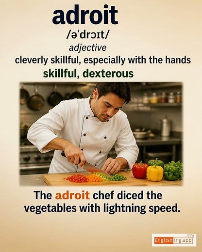 Adroit: English vocabulary meaning and example