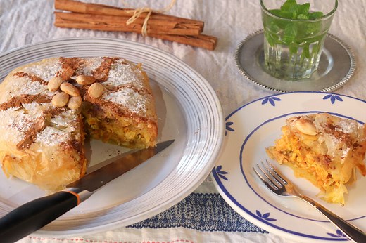 Receta de pastela moruna de pollo o pastilla marroquí, un auténtico viaje para los sentidos