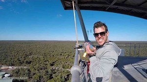What happens when an anvil drops on a water-filled exercise ball from 45 meters