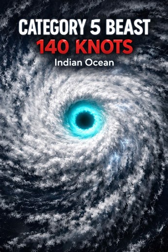 🚨 CATEGORY 5 MONSTER – SOUTHERN INDIAN OCEAN 🌀🔥 Tropical Cyclone Horacio just peaked at 140 KNOTS — a full Category 5 — swirling southeast of Rodrigues Island. Perfect eye. Violent eyewall. Lightning exploding inside the core. No land impact — just raw ocean fury at peak cyclone season in the Southern Hemisphere. The atmosphere is LOADED right now. 🌍 Are you tracking storms this season? Drop your location below 👇 #CycloneHoracio #Category5 #IndianOcean #ExtremeWeather #SouthernHemisphere #S
