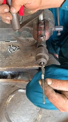 From Wire into Spring Making by Hand Drill | DIY Quick Tutorial #shorts