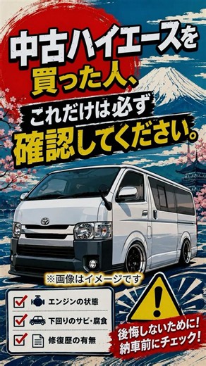 中古ハイエースはリコール未実施に注意！買ったらまず確認 #shorts#ハイエース#ハイエース200系#中古ハイエース#ハイエースリコール#リコール未実施#リコール確認#車台番号#車検NG#トヨタ
