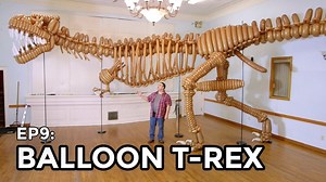 Your Next Birthday Party Needs This Life-Size Balloon Animal T-rex Skeleton