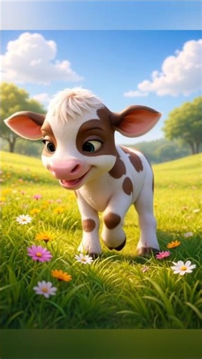 Cute Baby Cow First Walk ❤️ Mother Cow Love | Viral Animal Shorts