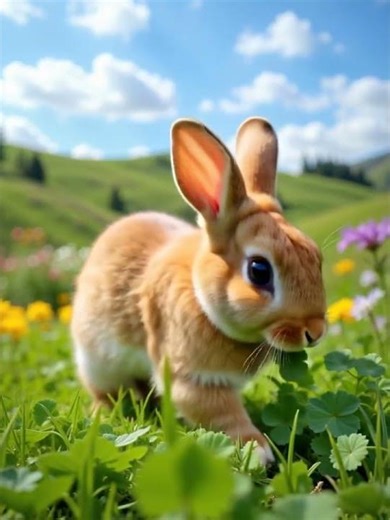 🐰 Adorable Rabbit in Stunning New Zealand Meadow 🌿✨