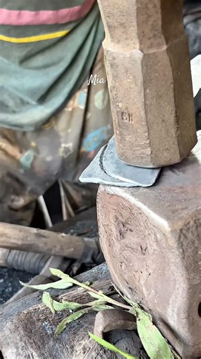Unique traditional method of forging steel into farm tools! #craftsmanship #blacksmith