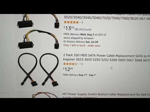 Dell 3670 how to connect 24 pin to 8 pin motherboard, need connector
