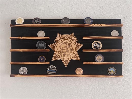 Custom Challenge Coin Display: Police, Firefighter, Military Gift - Etsy