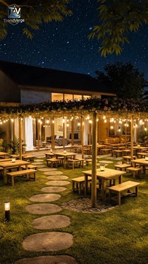 From an empty yard to a dreamy outdoor café… built in hours ⏳✨ Watch the transformation come to life