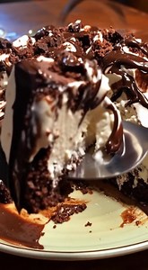 Layers of creamy ice cream, rich hot fudge, and soft cake come together in the BEST frozen dessert ever. ////// Recipe in cmnt //// #HotFudgeIceCreamCake #IceCreamCake #FrozenDesserts #NoBakeDesserts #SweetTreats #DessertInspo #ChocolateLovers #FoodieFavorites #EasyDesserts #DessertLovers | Daily Recipes