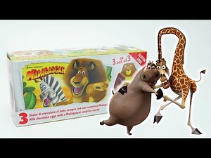Funny Madagascar Animal Surprise Egg with chocolate and Toy unboxing