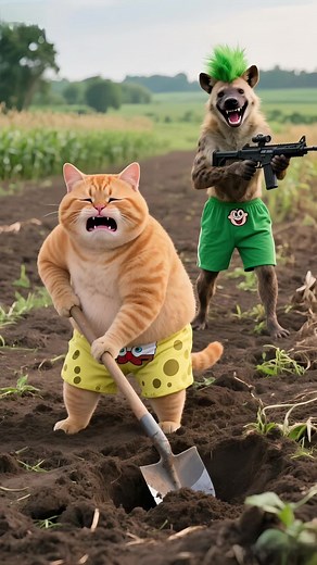 Fat Orange was knocked unconscious and taken to work, and the white cat brought a gun to the rescue! #catlover#aiart#orangecat #aivideo#kucinglucu#catsoftiktok#aigenerated#lucu#fyp#kucingoren#kucinggemoy #kucingtiktok#US#Cat#ai #Nyan#unitedstates#fubbycat#cutecat