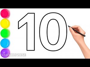 Drawing and Coloring Numbers with Crayons 🌈 Learn Colors in English