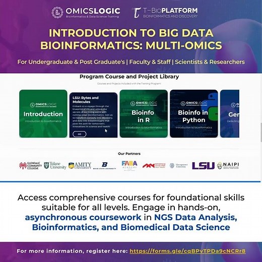 Introduction to Big Data Bioinformatics: Multi-Omics Training Program Features #bioinformatics #ngs