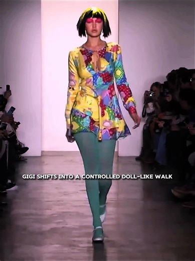 Not a model walk, a character test #gigihadid #jeremyscott #fw15 #runway #fashion