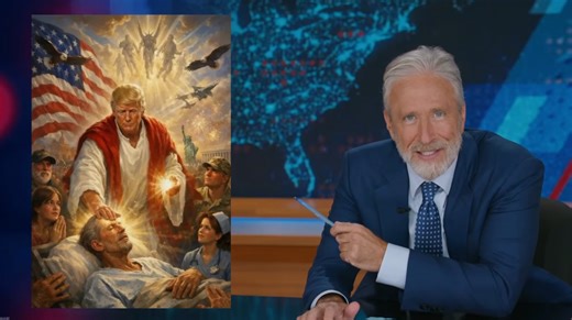 Jon Stewart Just Spotted Something In Trump's Jesus Pic — And We Can't Unsee It