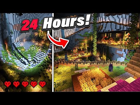 We Transformed a CAVE into a VILLAGE in Minecraft Hardcore!
