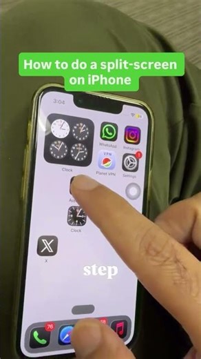 how to do a split screen on iphone. #iphone #iphonepromax #iphoneair #ios