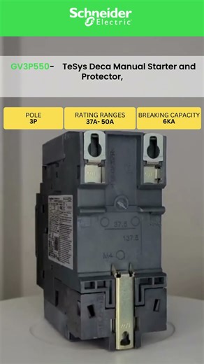 Schneider GV3P50 Manual Motor Starter & Protector | ElectriHub | #mpcb | #schneiderelectric