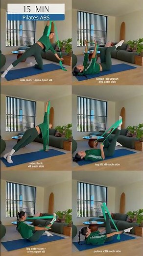 15-Minute Resistance Band Pilates Core Workout 🎀 | At-Home Pilates