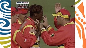 Happy birthday to Henry Olonga! Watch his 🔥 spell against India from the 1999 ICC Men's @cricketworldcup, which set up a thrilling three-run victory for Zimbabwe 📽️ | ICC - International Cricket Council