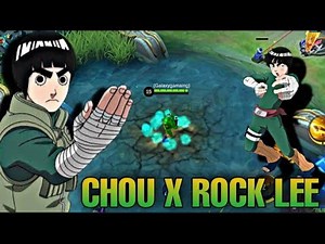 SCRIPT SKIN CHOU X ROCK LEE ANIME UPDATED| MLBB {demo gameplay}