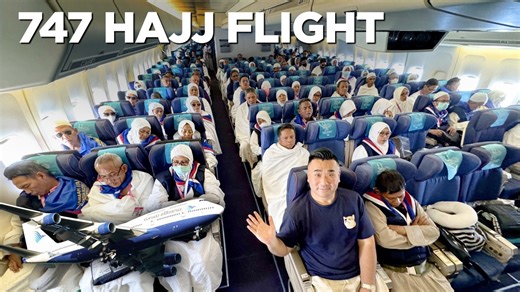 Inside a Hajj Flight - Garuda Indonesia “Special” B747-400