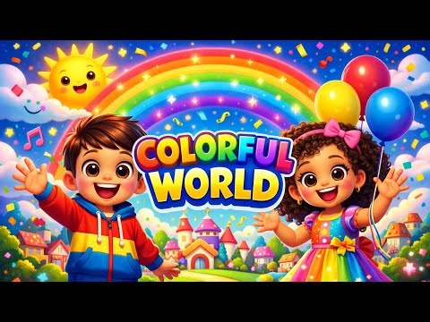 🌈 Colorful World Song 🌈 | Fun Kids Song About Colors, Friendship & Happiness ||YTPEOM||