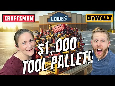 Unboxing a $1,000 Lowe's Returns Pallet Stacked With Craftsman & DeWalt Tools!