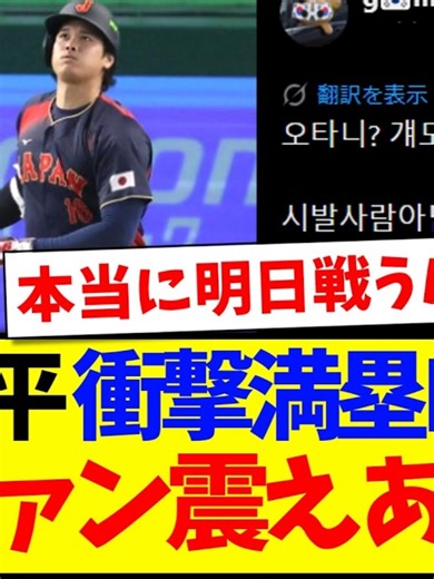 【韓国の反応】台湾戦の大谷翔平の衝撃満塁ホームランを見た、明日対戦する韓国ファンの反応がこちらになりますwww#WBC#大谷翔平 #山本由伸