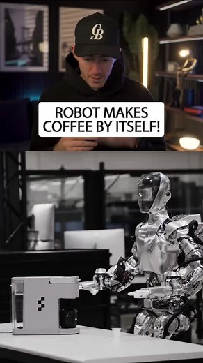 These robots taught themselves how to make coffee #robot #robots #coffee #coffeetiktok #ai #barista #humanoid cc:kanekallaway | AI Mastery