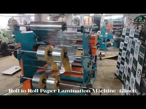 Roll To Roll With Slitting Paper Lamination Machine