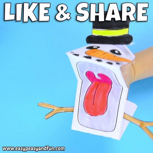 53K views · 641 reactions | ADORABLE SNOWMAN HAND PUPPET - snowman template included Template here --> https://www.easypeasyandfun.com/printable-snowman-puppet/ | Easy Peasy and Fun | Facebook