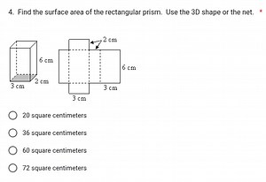 Find the surface area of the rectangular prism. Use the 3D shap... | Filo