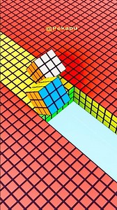 Rubiks Cube Form Flag of Spain Pattern (Endless Loop) #satisfying #balls #smile #3danimation #sound