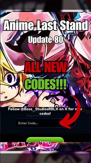 NEW ALS CODES | Anime last stand update 80