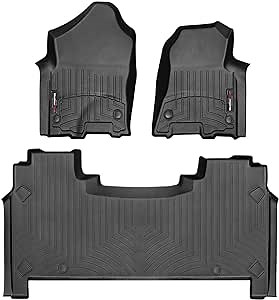 Amazon.com: Weathertech Custom Fit FloorLiners for RAM Ram 1500, Ram 1500, Ram 1500 TRX - 1st & 2nd Row (441428-1-3), Black : Automotive
