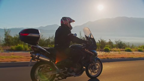 HWK Scorpion Motorcycle Jacket for Men & Women, Motorcycle Gear with Body Armor Foam Padding and Breathable Cordura Fabric, Reflective Motor Bike Jacket for Improved Night Visibility - Blue, Large